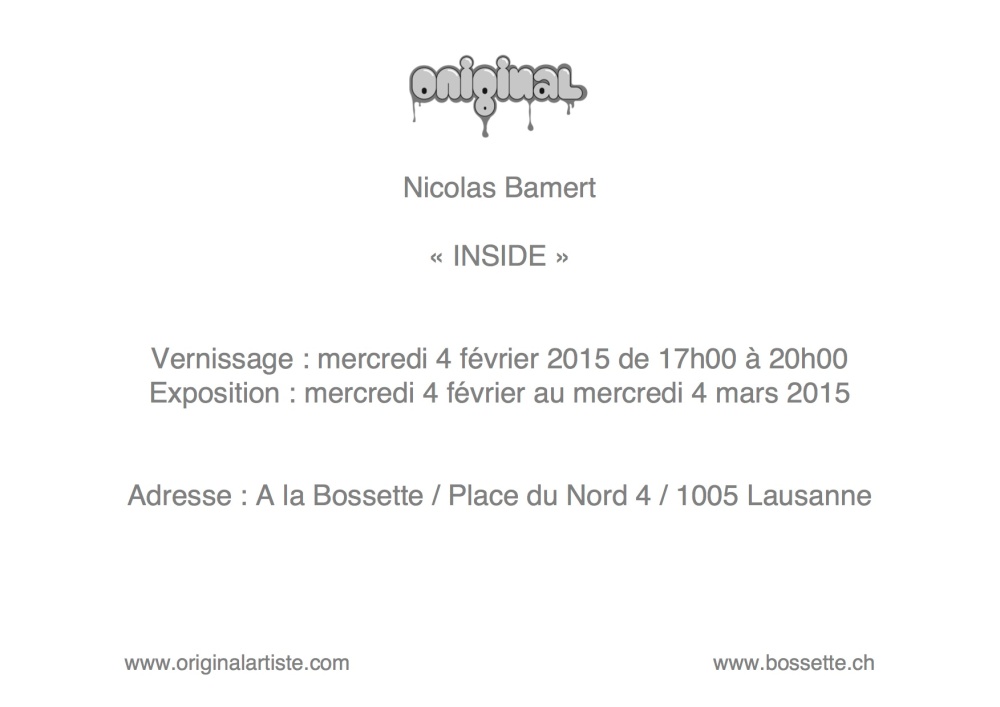 Flyer expo INSIDE à la Bossette - originalartiste - Nicolas Bamert 2